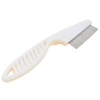Wholesale white plastic-handled pet combs, dog flea combs, cat flea removal combs and close-toothed combs in stock Item Picture
